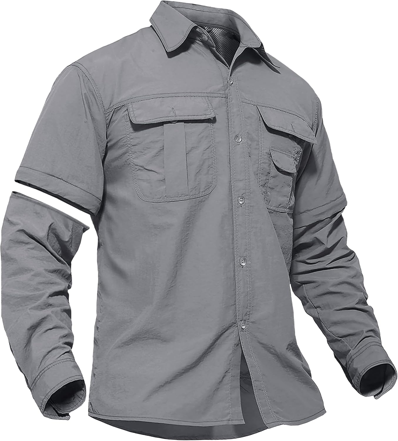 TACVASEN Men's Convertible Long Sleeve Fishing Shirts for Outdoor