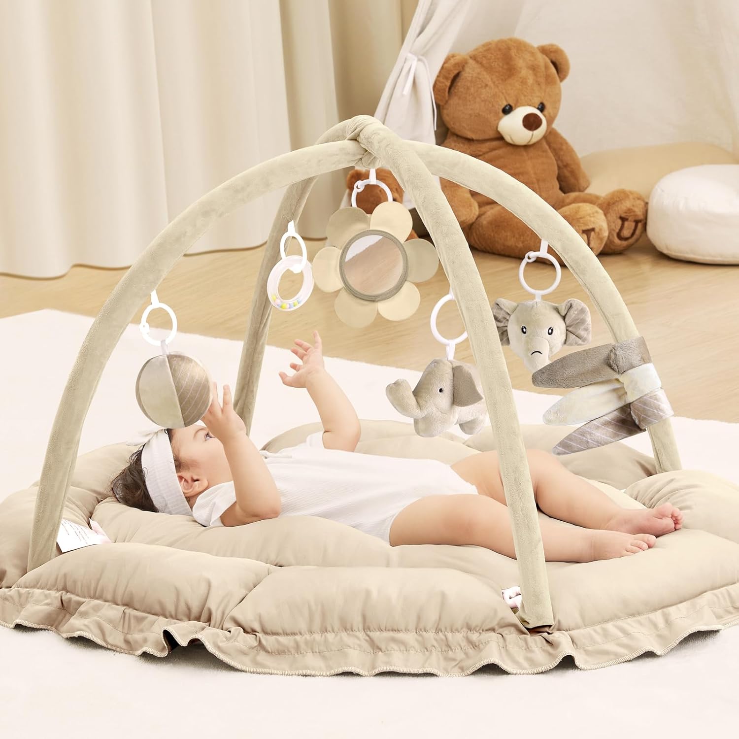 5 in 1 Baby Play Gym Mat for Sensory Development and Fun