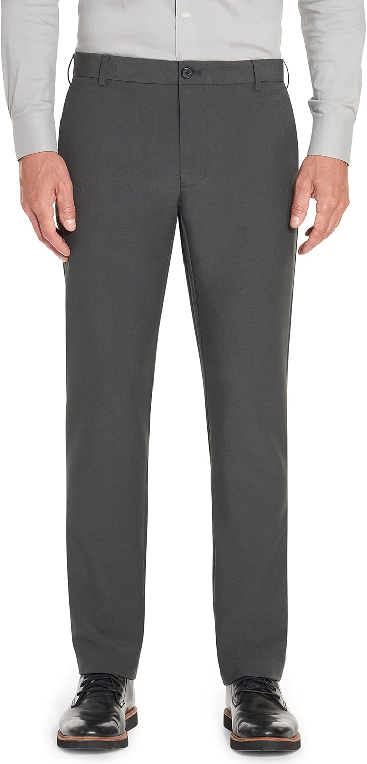 Van Heusen Men's Slim Fit Flex Flat Front Pant for Comfort