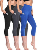 NELEUS Women's Tummy Control High Waist Capri Leggings (Style G8V2)