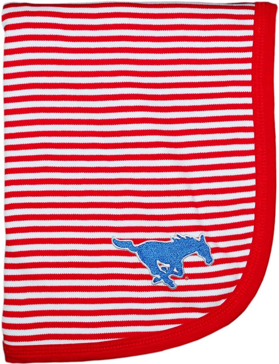 Southern Methodist University Mustangs Striped Baby Blanket for Kids