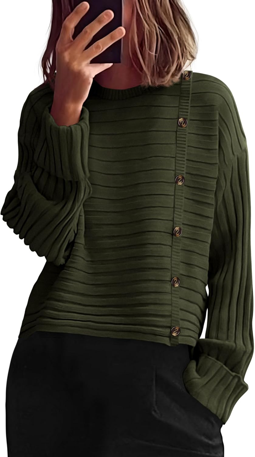 PRETTYGARDEN Womens Sweaters Casual Long Sleeve Knit Pullover