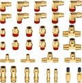 34 Pc Brass DOT Air Brake Line Fittings Assortment - Reliable
