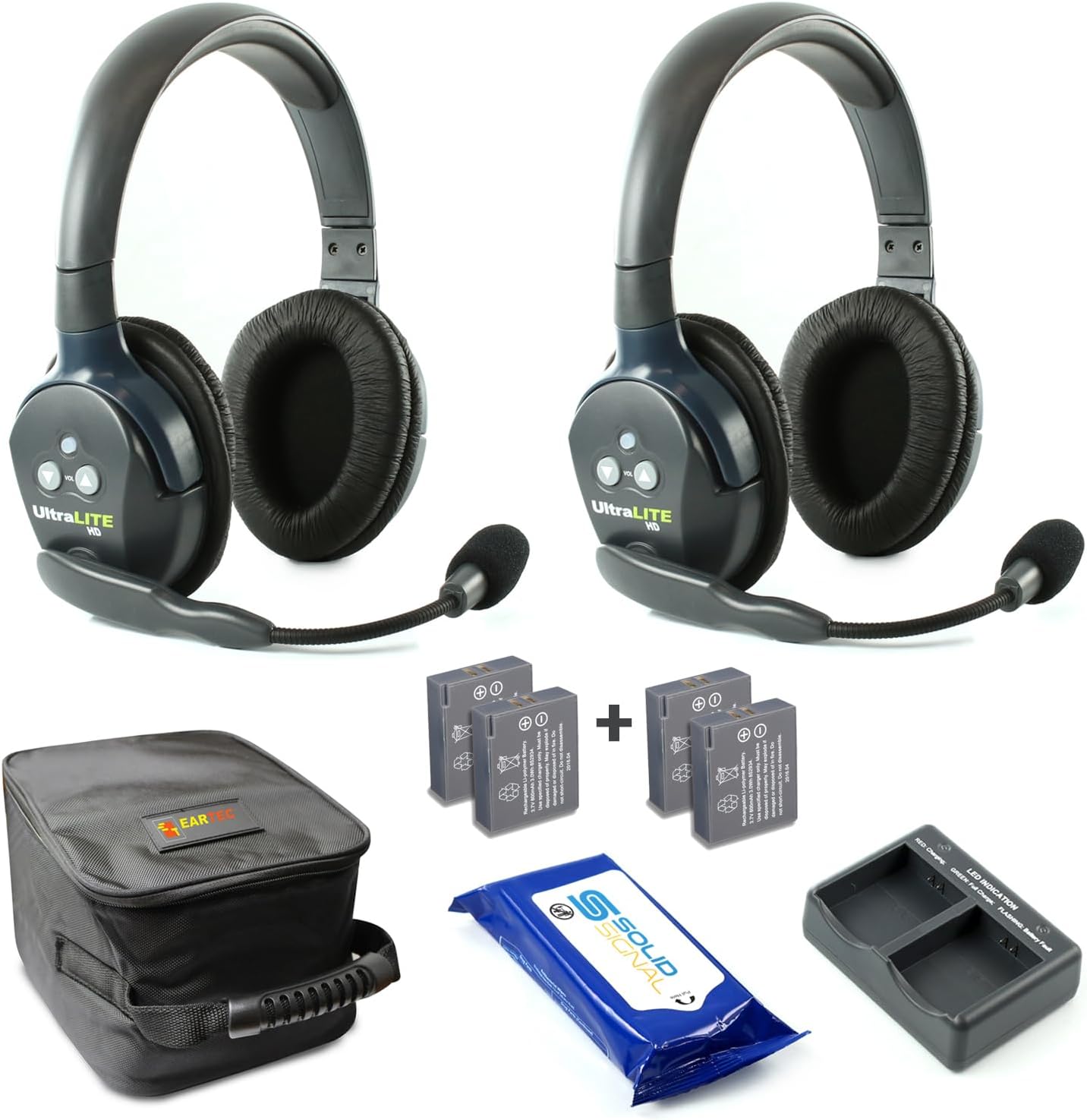 Eartec UL2D Ultralite Full Duplex Wireless Headset for 2 Users