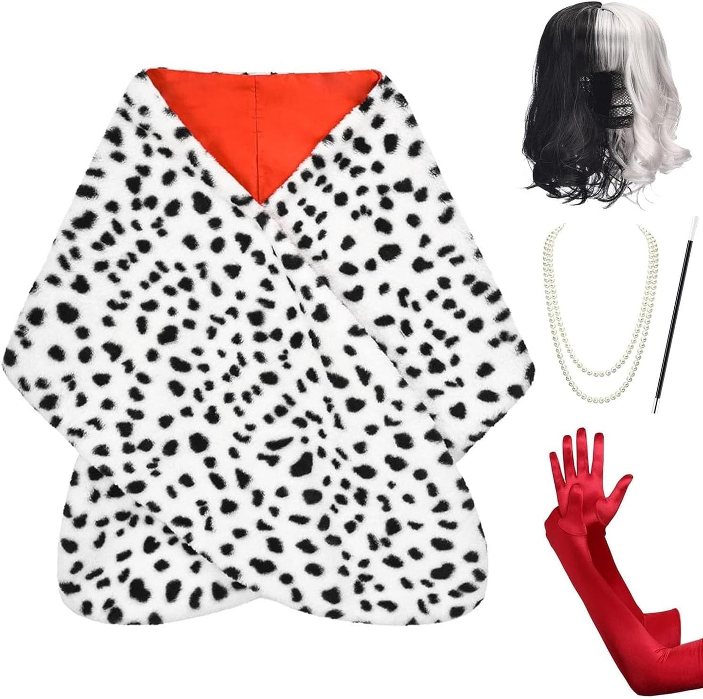 Dalmatian Shawl Costume Set for Women - Perfect Halloween Outfit