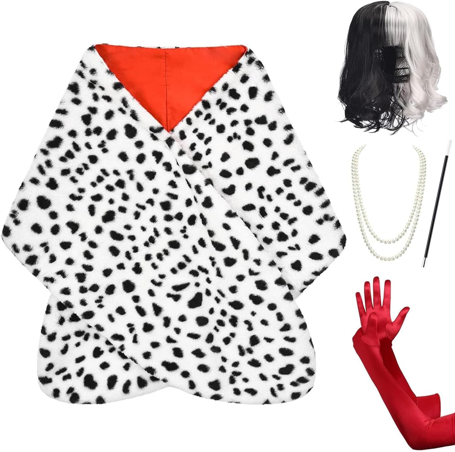 Dalmatian Shawl Costume Set for Women - Perfect Halloween Outfit