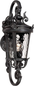 Marseille Traditional Outdoor Wall Light 19in Black Steel