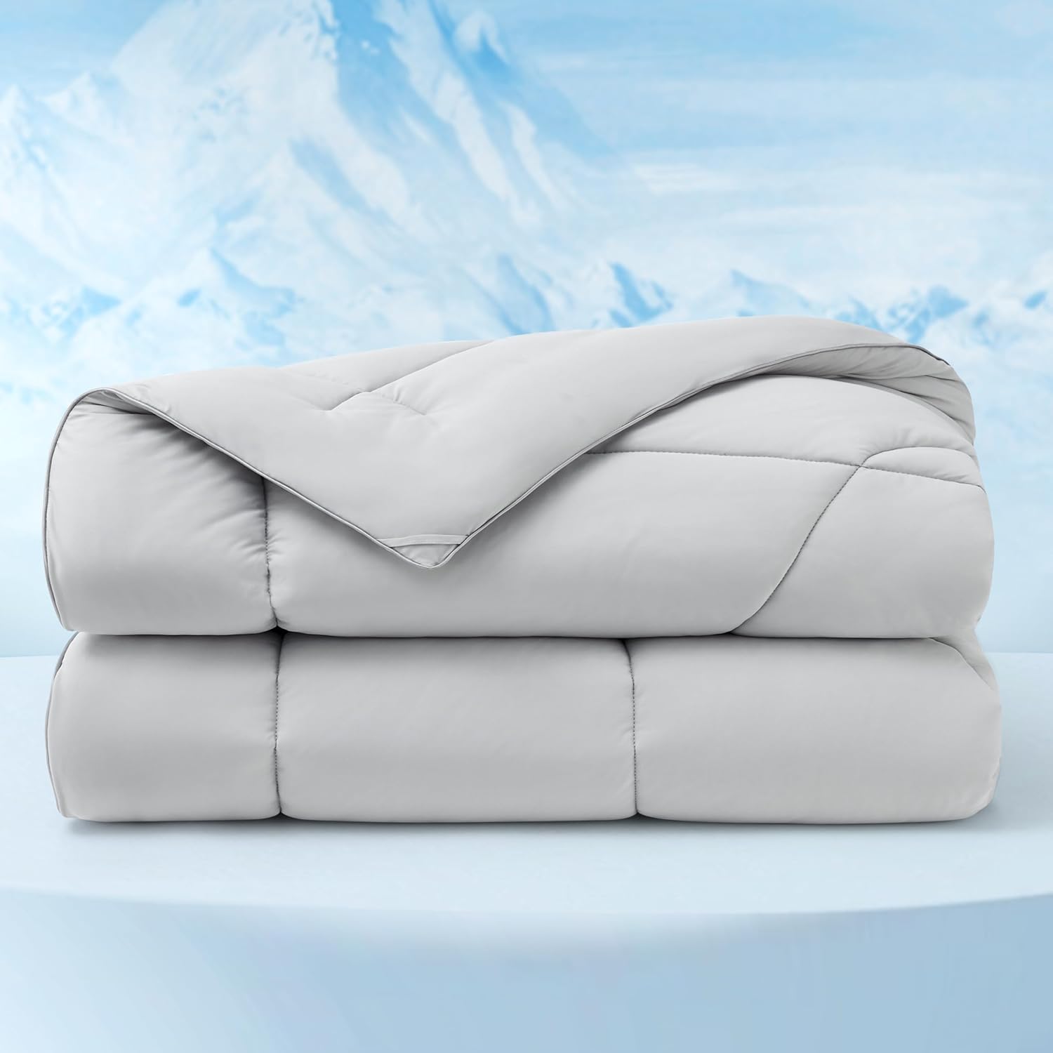 Bedsure Cooling Comforter Queen Size for Hot Sleepers - Grey