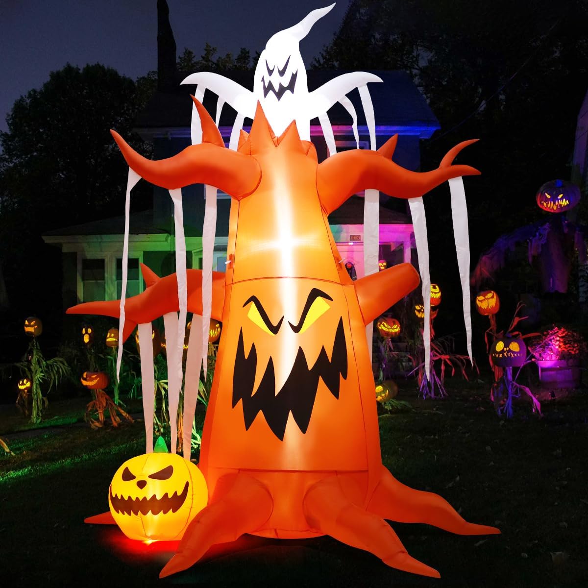 GOOSH 10 FT Halloween Inflatables Tree for Spooky Decor