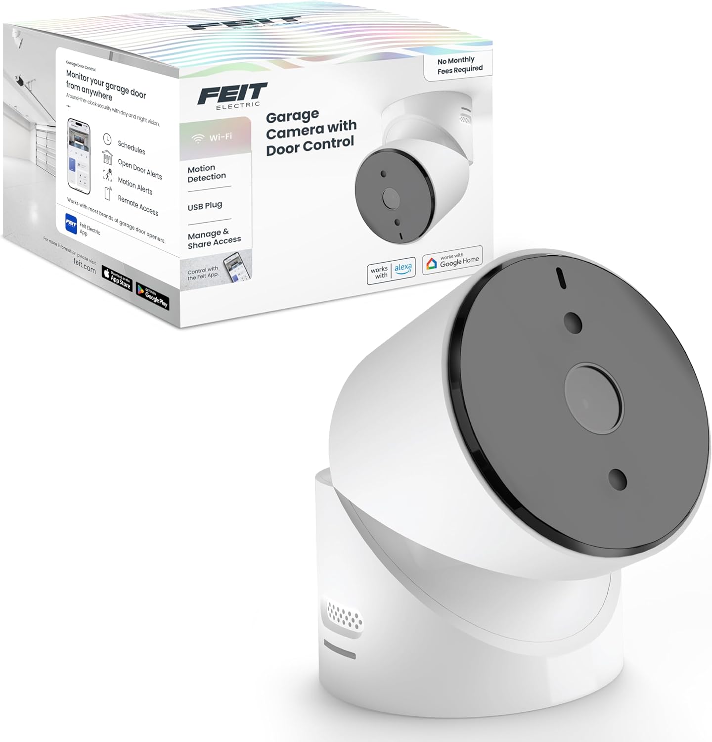 Feit Electric Smart Garage Door Camera with 2-Way Audio