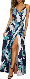 II ININ Women's Maxi Sundress V-Neck Spaghetti Strap - Summer Beach
