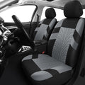 Black/Gray Car Seat Covers Front Pair - Washable Breathable Fit