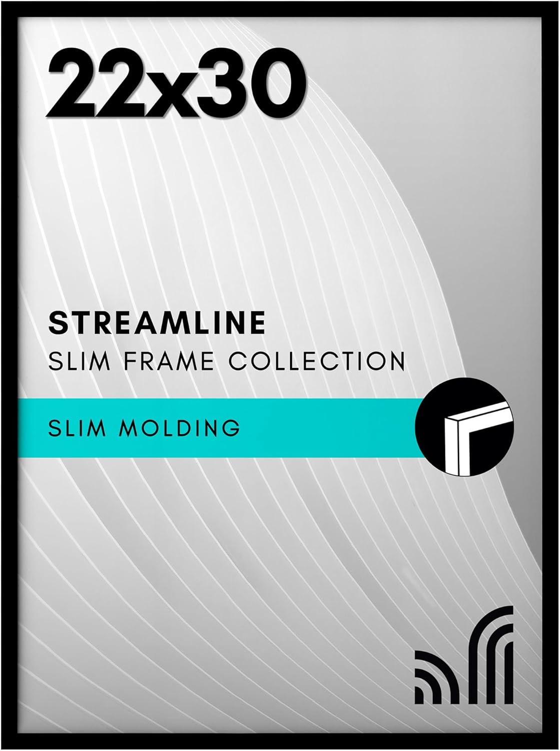 22x30 Picture Frame with Polished Plexiglass - Streamline Style