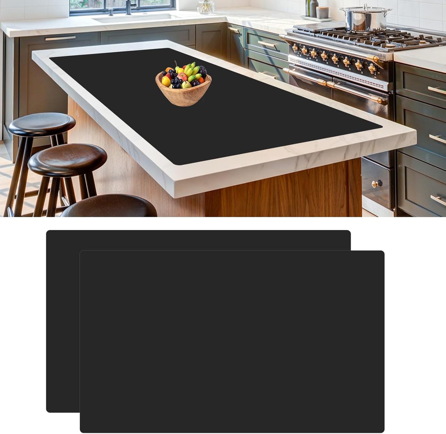 Ultibe 2Pack Large Silicone Mats for Kitchen Counter