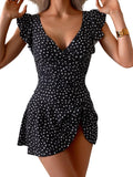 Stylish Women's Swimdress with Tummy Control and Ruffle Detail