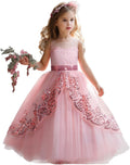 TTYAOVO Girls Pageant Princess Dress for Kids with Floral Design
