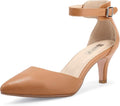 IDIFU Women's D'Orsay Pumps Low Kitten Heels - Dressy Comfort