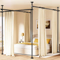 Room Divider Curtain Rod for Wide Space Room Separation - Adjustable