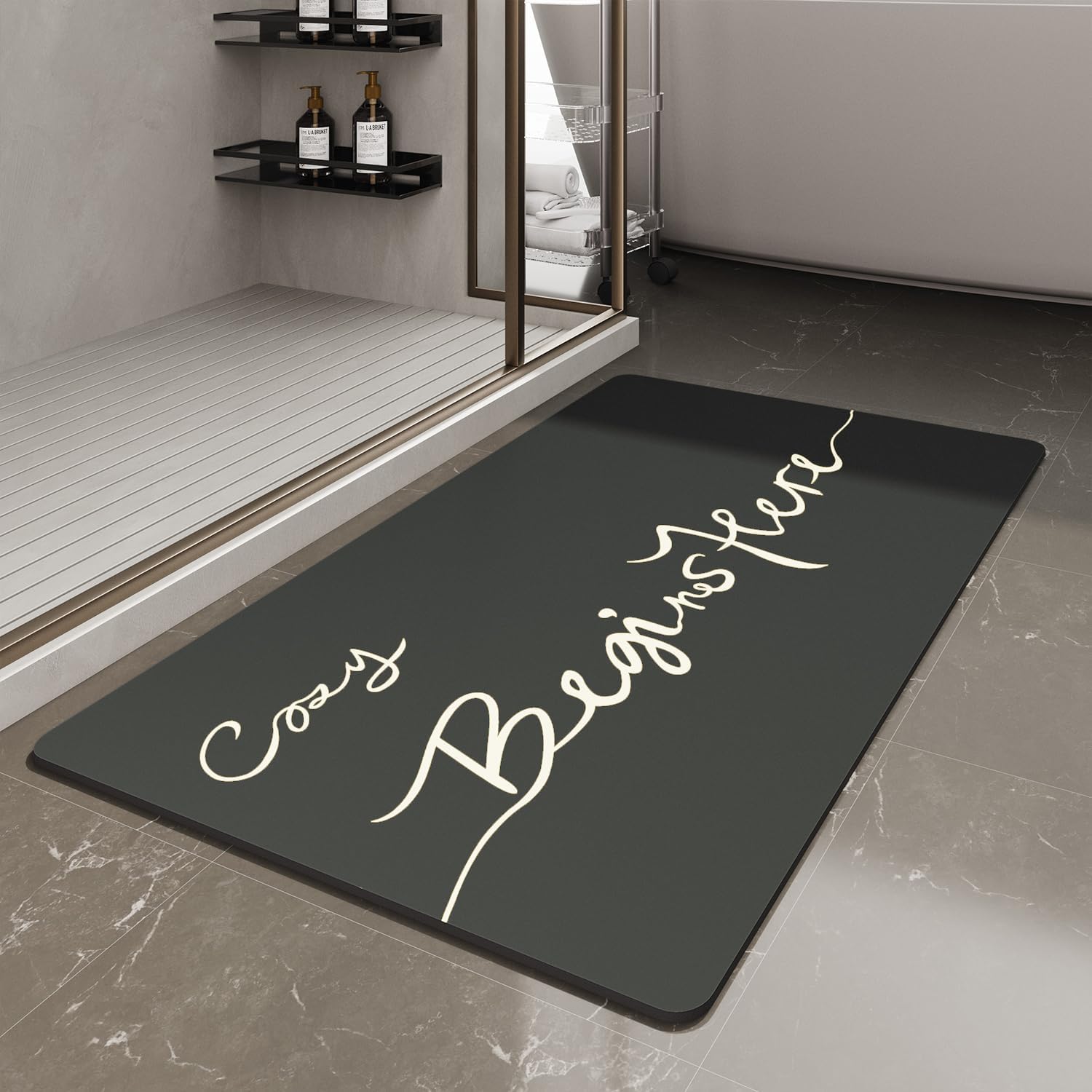Super Absorbent Non Slip Bath Mat Rug for Bathroom Floor