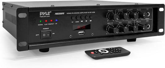 Pyle Bluetooth PA Mixing Amplifier - 500W Home Audio Power