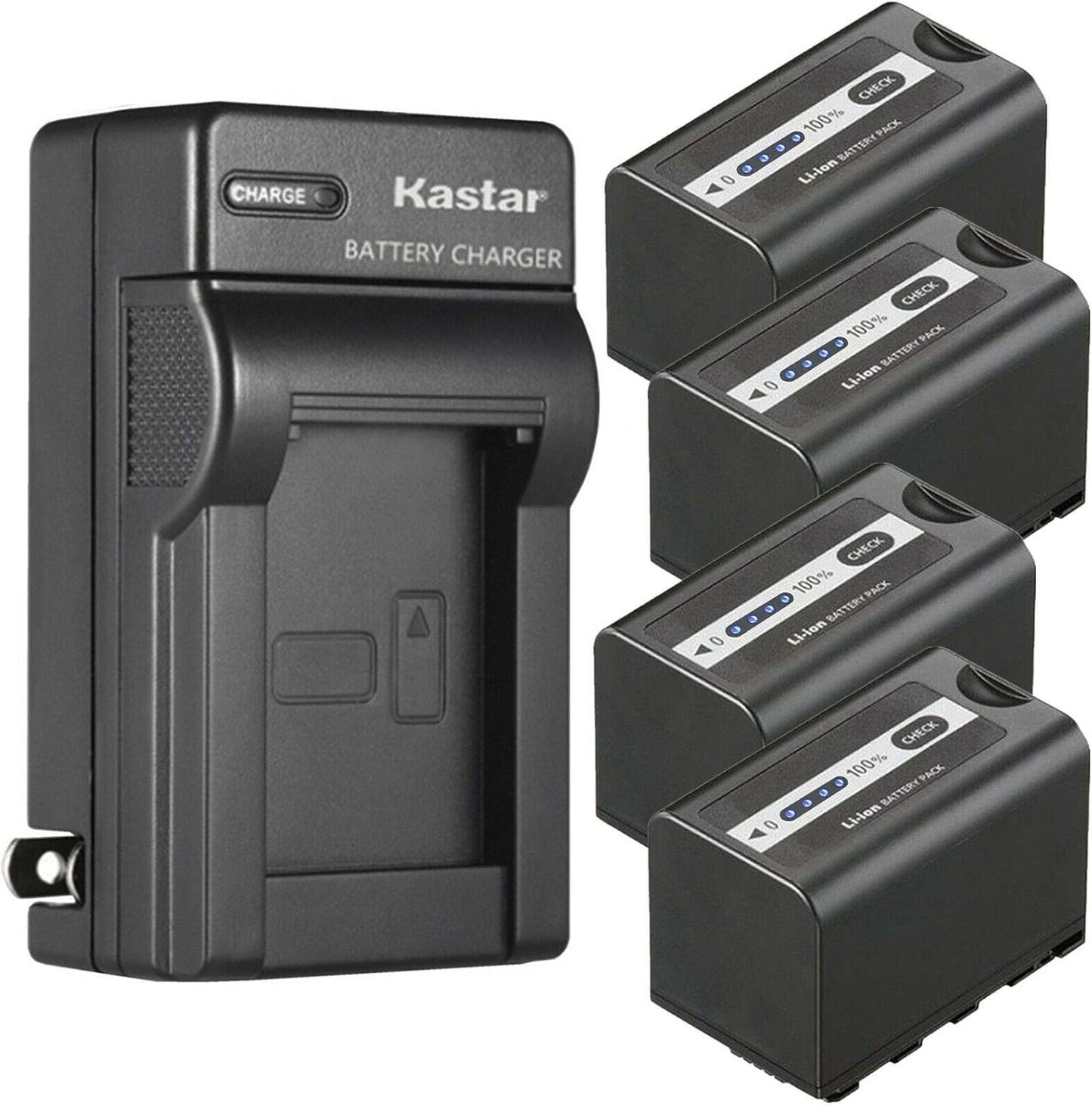 Kastar 4-Pack Battery and AC Wall Charger for Panasonic Cameras