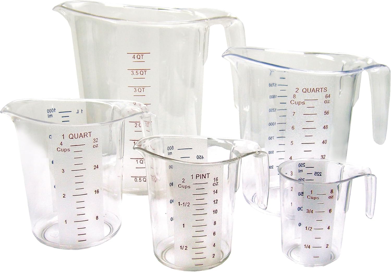 Winco 5-Piece Measuring Cup Set for Accurate Cooking Needs