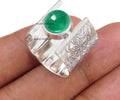 7MM Round Gemstone 925 Sterling Silver Floral Ring (Style 3QBY)