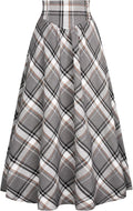 Scarlet Darkness Victorian Plaid Maxi High Waist Long (Style JRHK)