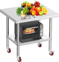 YITAHOME Stainless Steel Work Table 30 in x 24 in - Mobile Prep Table