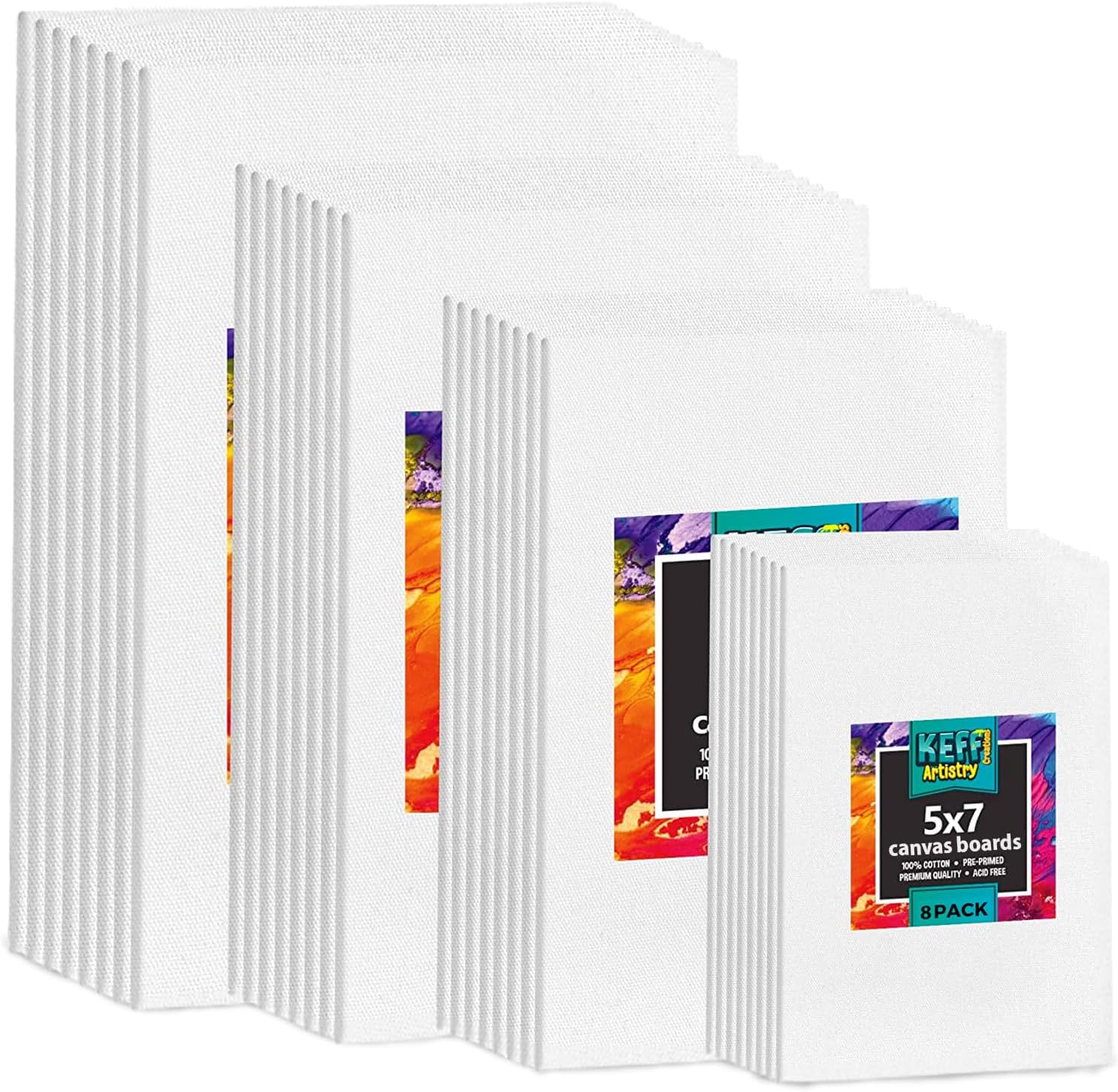 32-Pack Bulk Canvas for Painting - Perfect for All Artists