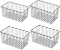 4 Pack Freezer Organizer Bins - Upright Freezer Wire Baskets for 16-21