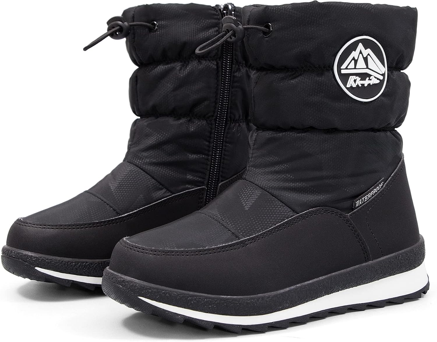 K KomForme Kids Snow Boots for Boys Girls Waterproof Winter Fun