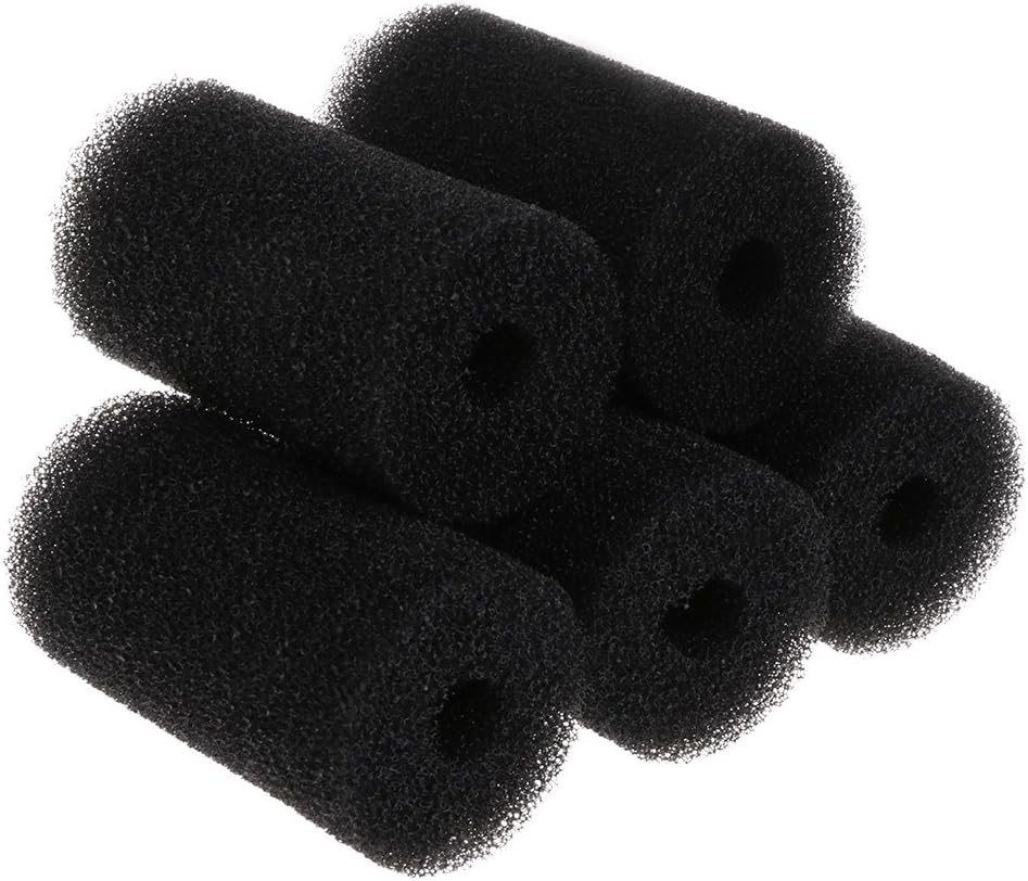 5 Pack Black Foam Pre-Filter Rolls for Cleaner Aquariums by Rooyar