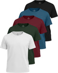 Boys Mesh Short Sleeve Athletic T-Shirt 5 Pack - Lightweight Active