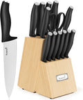 Kuisine Kitchen Knife Set 15PCS Black Block - High Carbon Steel