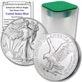 Lot of (10) 1 oz American Eagle Silver Bullion Coins - Tube & COAs