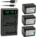 Kastar 2650mAh 3-Pack Batteries with LTD2 USB Dual Charger - Triple