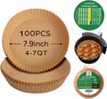 Non-Stick Air Fryer Liners: 100 Pcs Disposable Parchment Paper