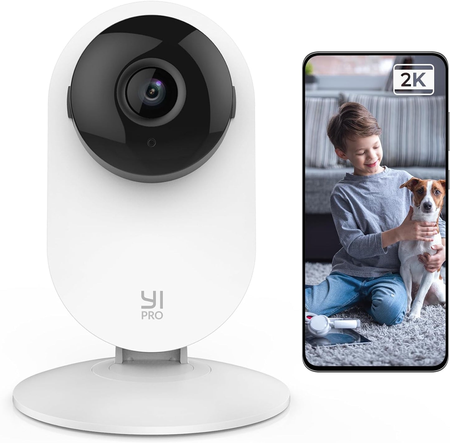 YI 2K Home Security Camera with Person, Vehicle, Animal Detection