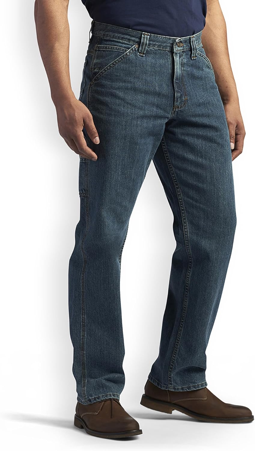 Lee Men's Loose Fit Straight Leg Carpenter Jean for Comfort