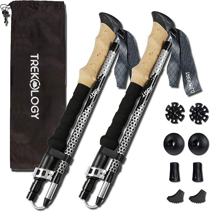 Trekology Trek-Z Collapsible Hiking Poles for Balance Support