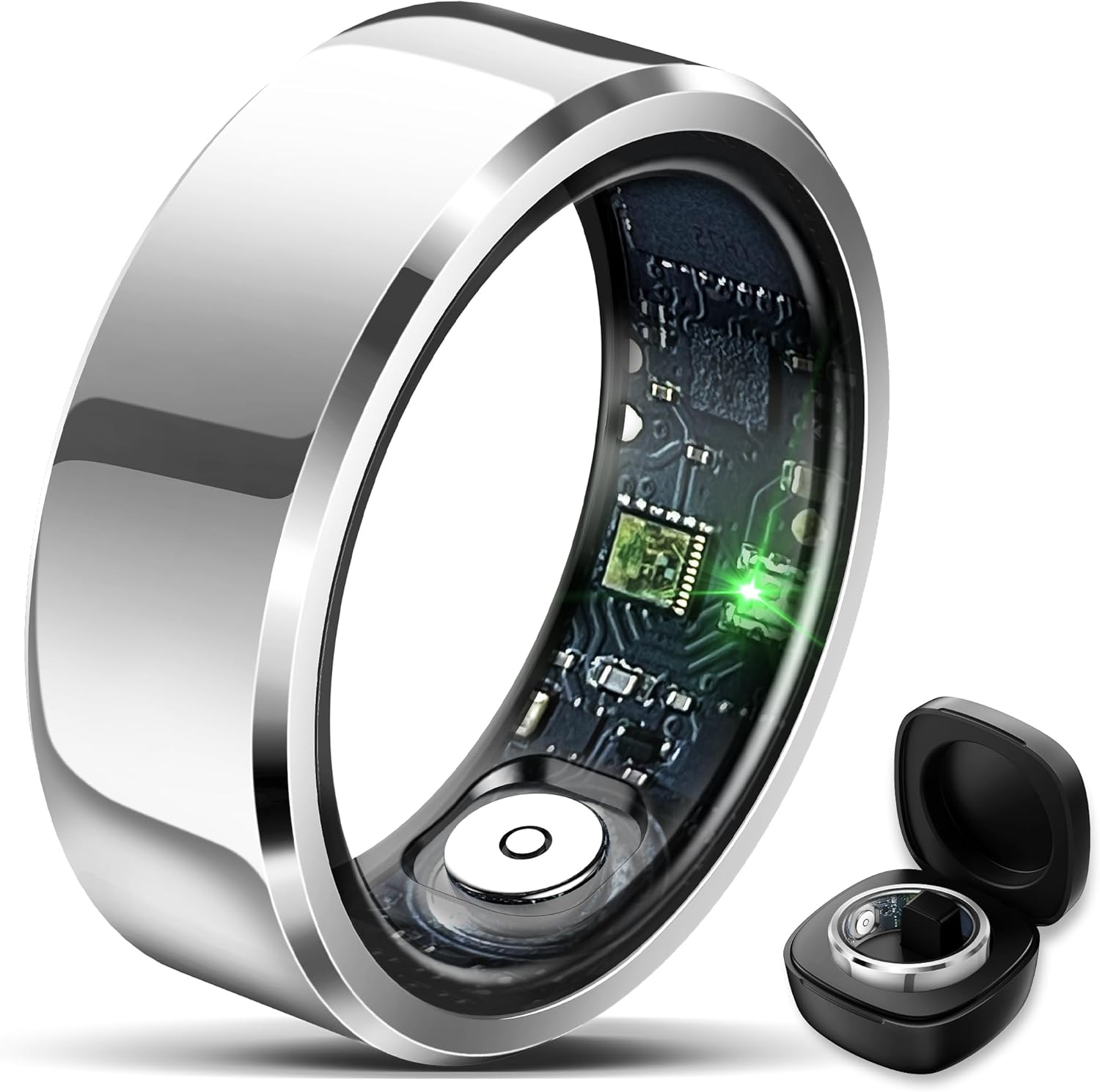 Smart Ring Fitness Tracker with Blood Pressure and Heart Rate