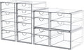 Makeup Organizer With 16 Drawers - Clear 4 Pack Dustproof Storage