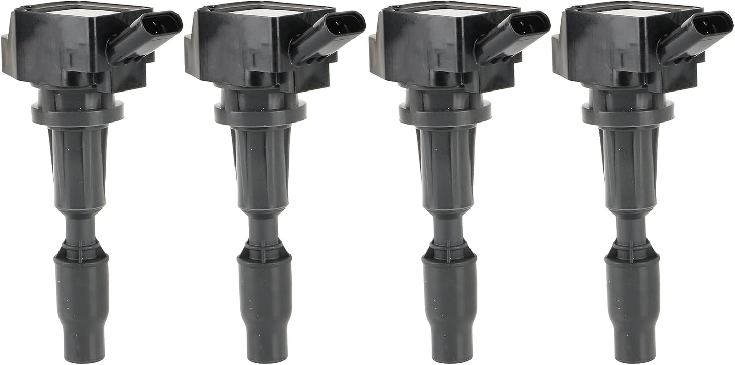 Ignition Coil Pack Set of 4 for Hyundai, Kia, Genesis Vehicles
