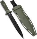 W-Catcher Fixed Blade Knife with Sheath - Large Full Tang D2 Knife