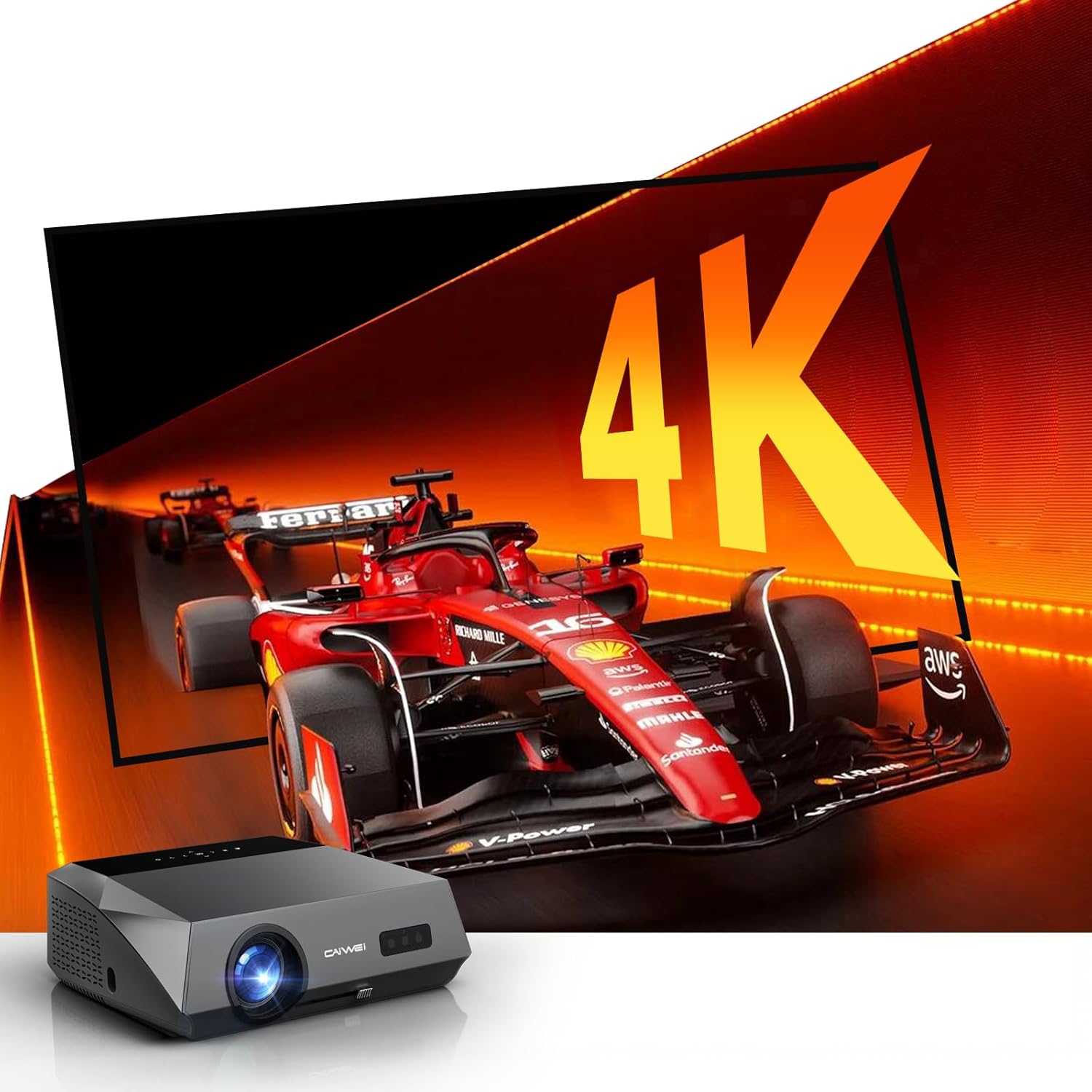 Smart 4K HDR Projector for Home Theater with Google TV Features