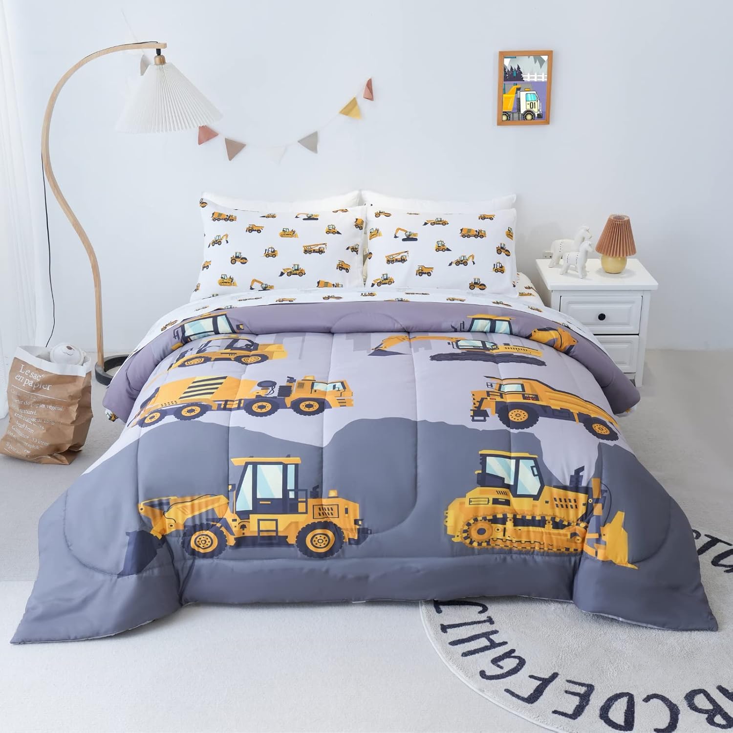 Cokouchyi Twin Size Comforter Set for Boys with 3D Design