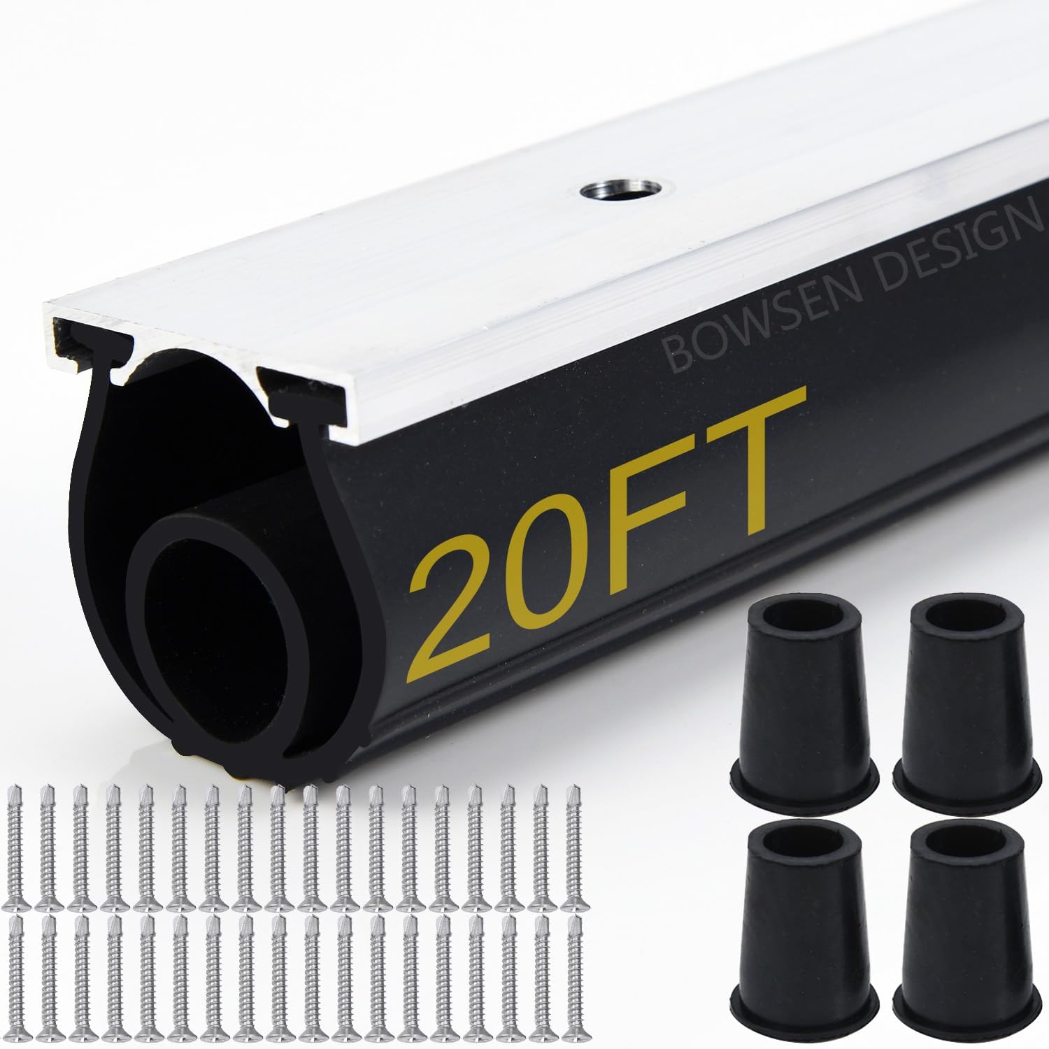 Heavy-Duty Universal Garage Door Bottom Seal Kit for Weatherproofing