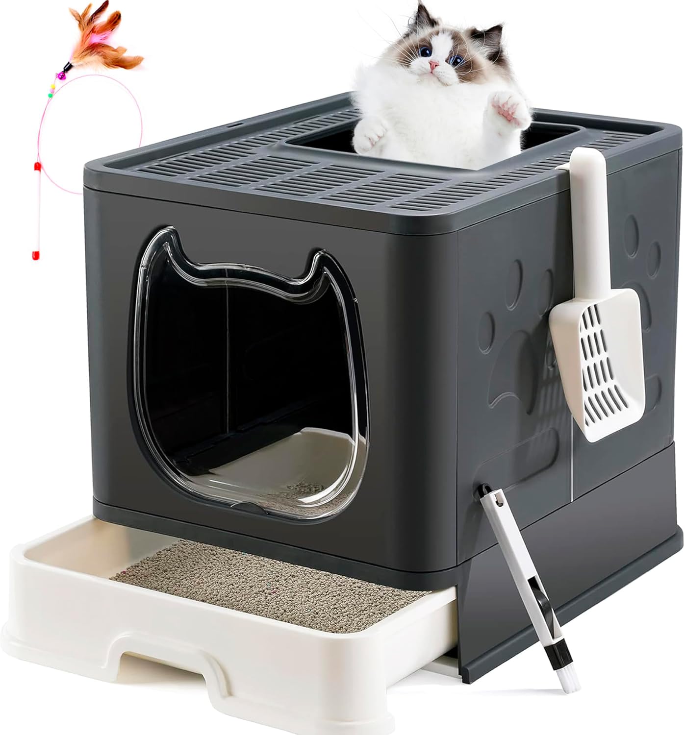 Gefryco Cat Litter Box with Lid for Odor Control and Privacy