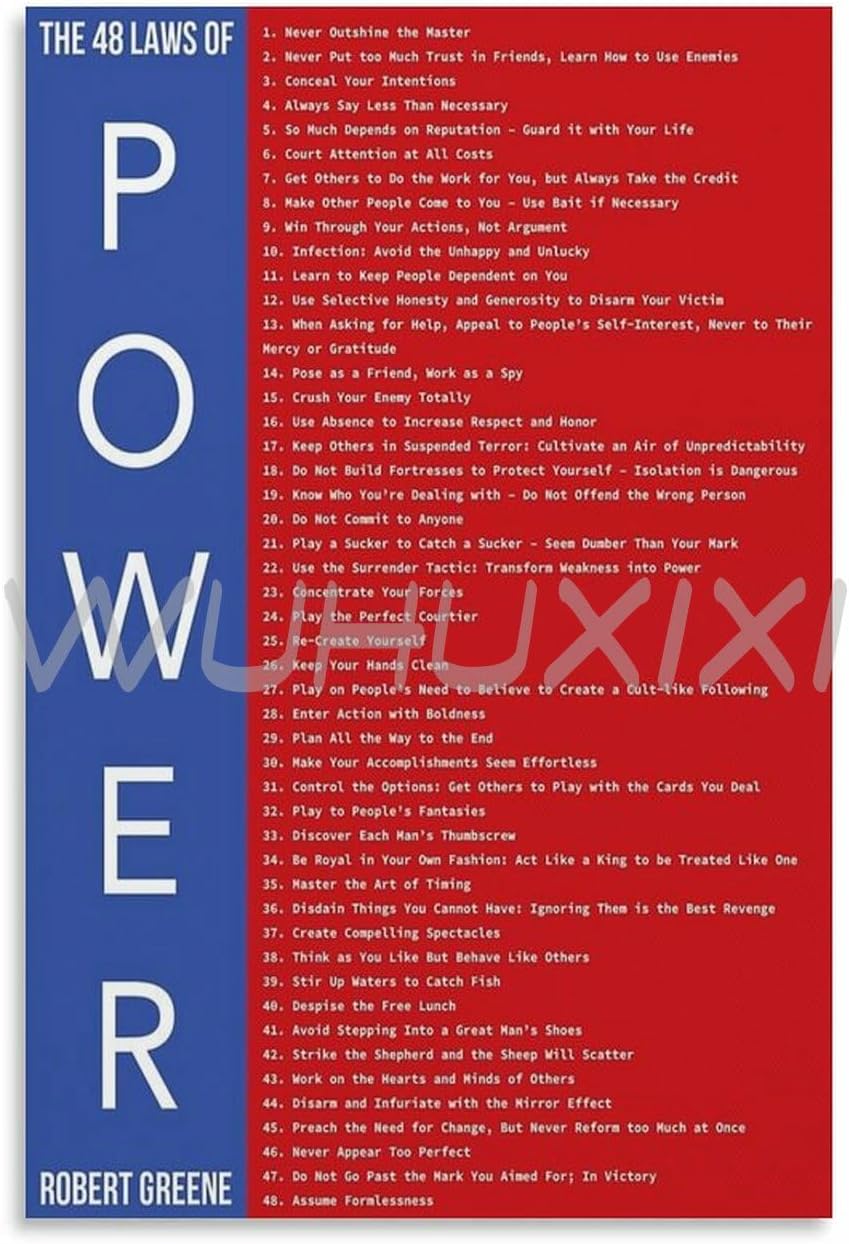 48 Laws of Power Canvas Poster 20x30